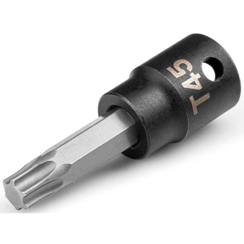 Impact Hex & Torx Bit Sockets; Drive Size: 3/8; Torx Size: T45; Bit Length (Decimal Inch): 1.16; Overall Length: 2.22 in