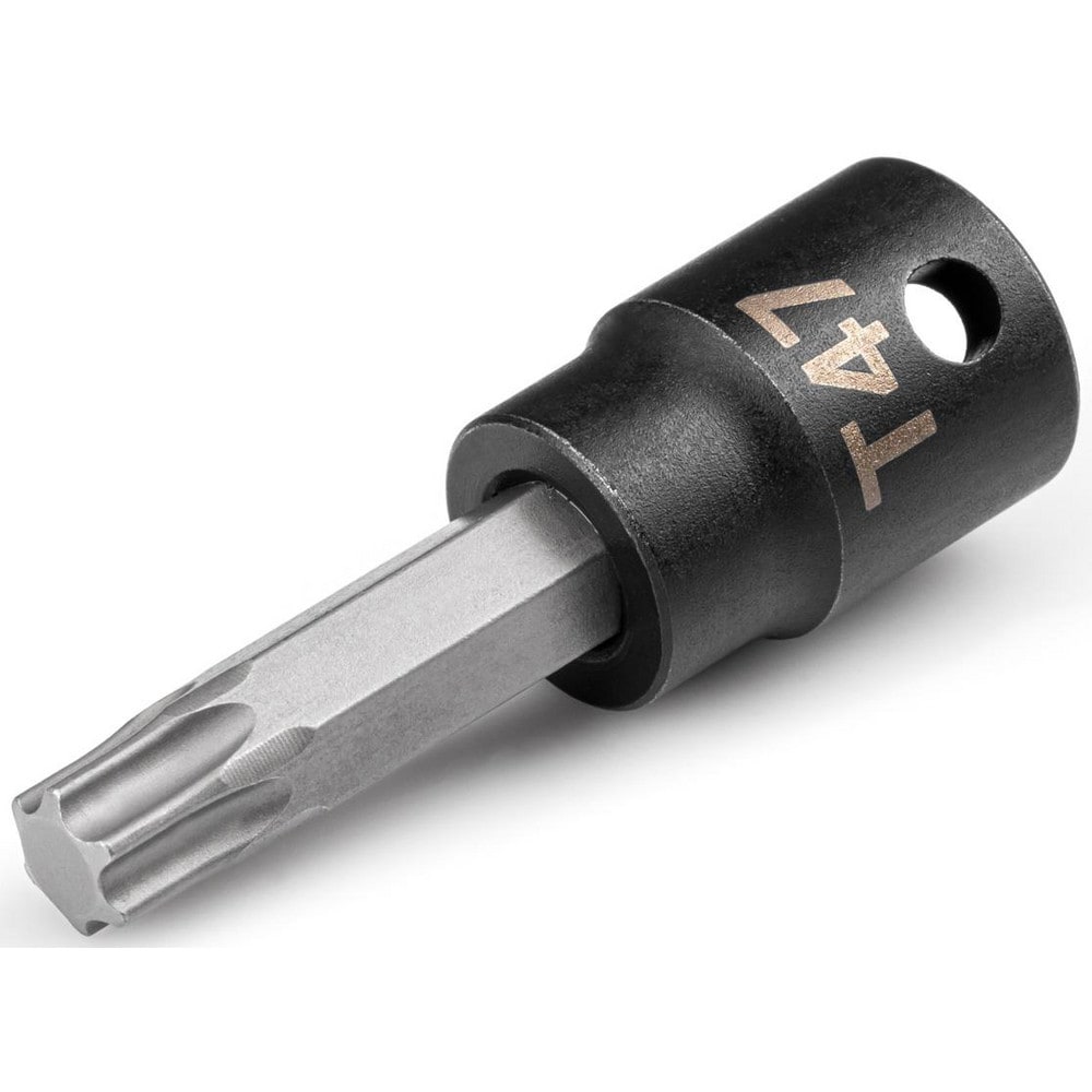 Impact Hex & Torx Bit Sockets; Drive Size: 3/8; Torx Size: T47; Bit Length (Decimal Inch): 1.16; Overall Length: 2.22 in