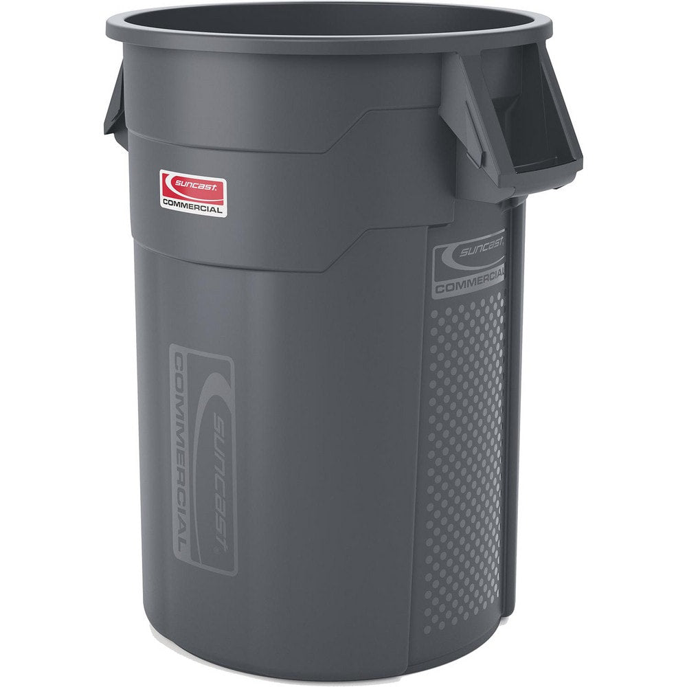 Trash Cans & Recycling Containers; Type: Utility; Container Capacity: 44; Container Shape: Round; Lid Type: None; Container Material: HDPE; Color: Gray; Material: HDPE