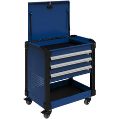 Utility Utility Cart: 31" Long, 31" Wide, 600 lb Capacity, Avalanche Blue