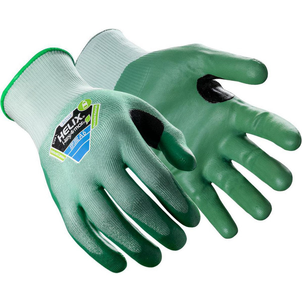 Cut, Puncture & Abrasion-Resistant Gloves: Helix Helix, Size 2X-Large, ANSI Cut A6, ANSI Puncture 5, Nitrile, HPPE Blend