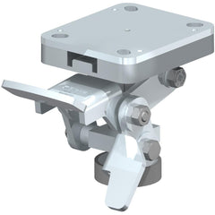 Floor Locks; Retracted Height: 4.25; Extended Height: 5.44; Top Plate Size: 3-15/16 x 3-3/8; Bolt Hole Spacing: 3-5/32 x 2-3/8; Attaching Bolt Size: 0.3125