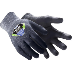 Cut & Abrasion-Resistant Gloves: Helix Helix, Size Medium, ANSI Cut A3, ANSI Puncture 0, Foam Nitrile, Bamboo Blend