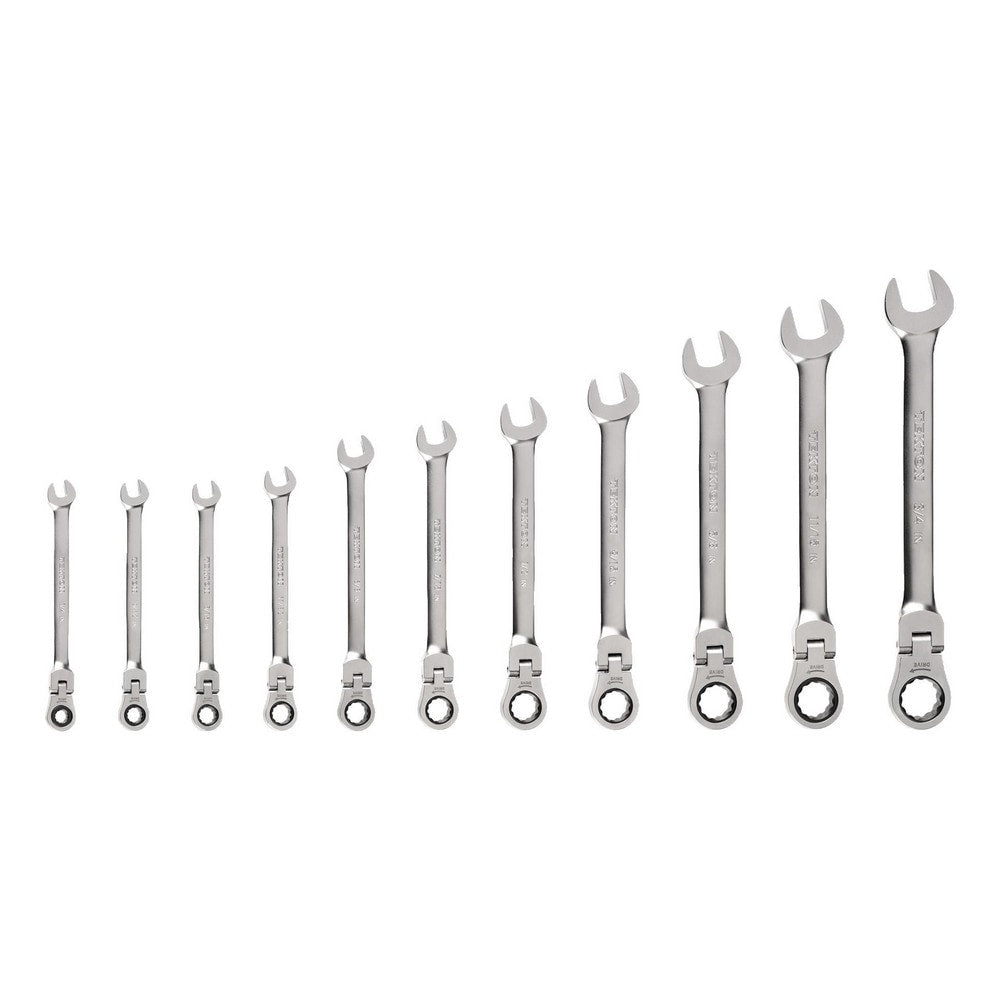 Ratchet Set & Combination Wrench Set: 11 Pc, Inch