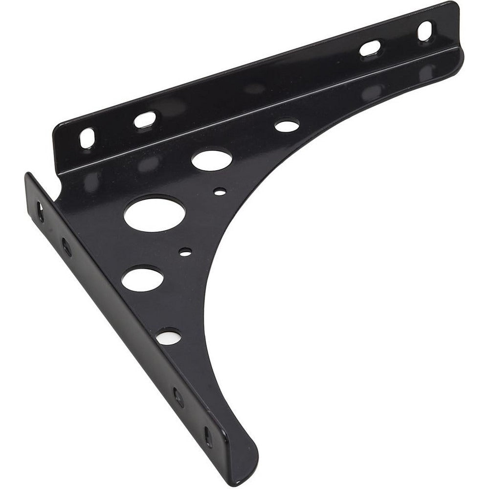 Brackets; Bracket Type: Shelf Bracket; Mount Type: Screw-On; Length (Inch): 10 in; Bracket Material: Steel; Load Capacity: 132; Overall Width: 1 in; Finish: Black