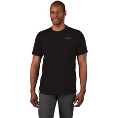 Work Shirt: Lightweight, Breathable & UV Protection, Short Sleeve, Large, Cotton & Polyester, Black, 0 Pocket