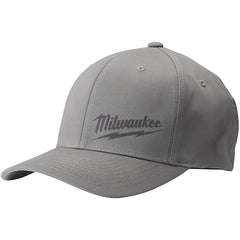 Baseball Hat: Spandex, Polyester & Cotton,  Gray,  Size  Large & X-Large