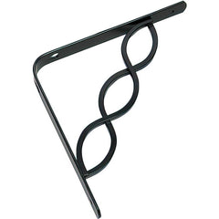 Brackets; Bracket Type: Shelf Bracket; Mount Type: Screw-On; Length (Inch): 7.91 in; Bracket Material: Steel; Load Capacity: 25; Overall Width: 0.79 in; Finish: Black