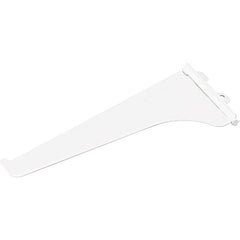 Brackets; Bracket Type: Shelf Bracket; Mount Type: Insert; Length (Inch): 16 in; Bracket Material: Metal; Load Capacity: 90; Overall Width: 0.5 in; Finish: White