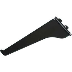 Brackets; Bracket Type: Shelf Bracket; Mount Type: Insert; Length (Inch): 12 in; Bracket Material: Metal; Load Capacity: 90; Overall Width: 0.5 in; Finish: Black