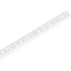 Brackets; Bracket Type: Pilaster Shelf Standard; Mount Type: Screw-On; Length (Inch): 48 in; Bracket Material: Metal; Overall Width: 0.63 in; Finish: White