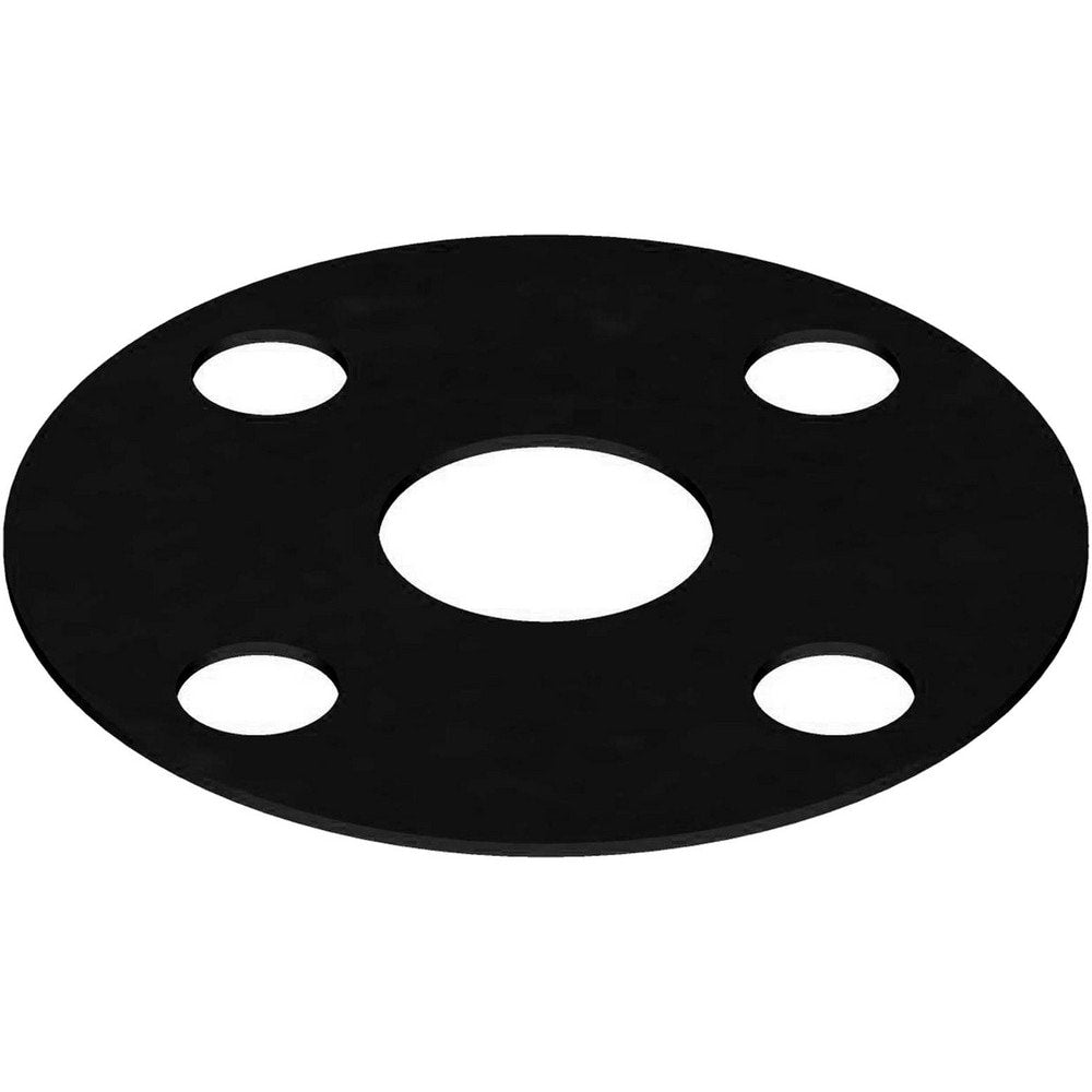 Flange Gasket: For 2" Pipe, 2-3/8" ID, 6" OD, 1/8" Thick, Cloth-Inserted Rubber