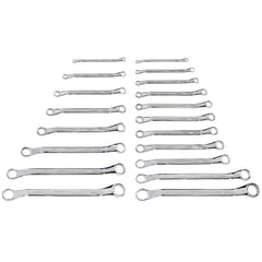 Offset Box End Wrench Set: 19 Pc, Inch & Metric