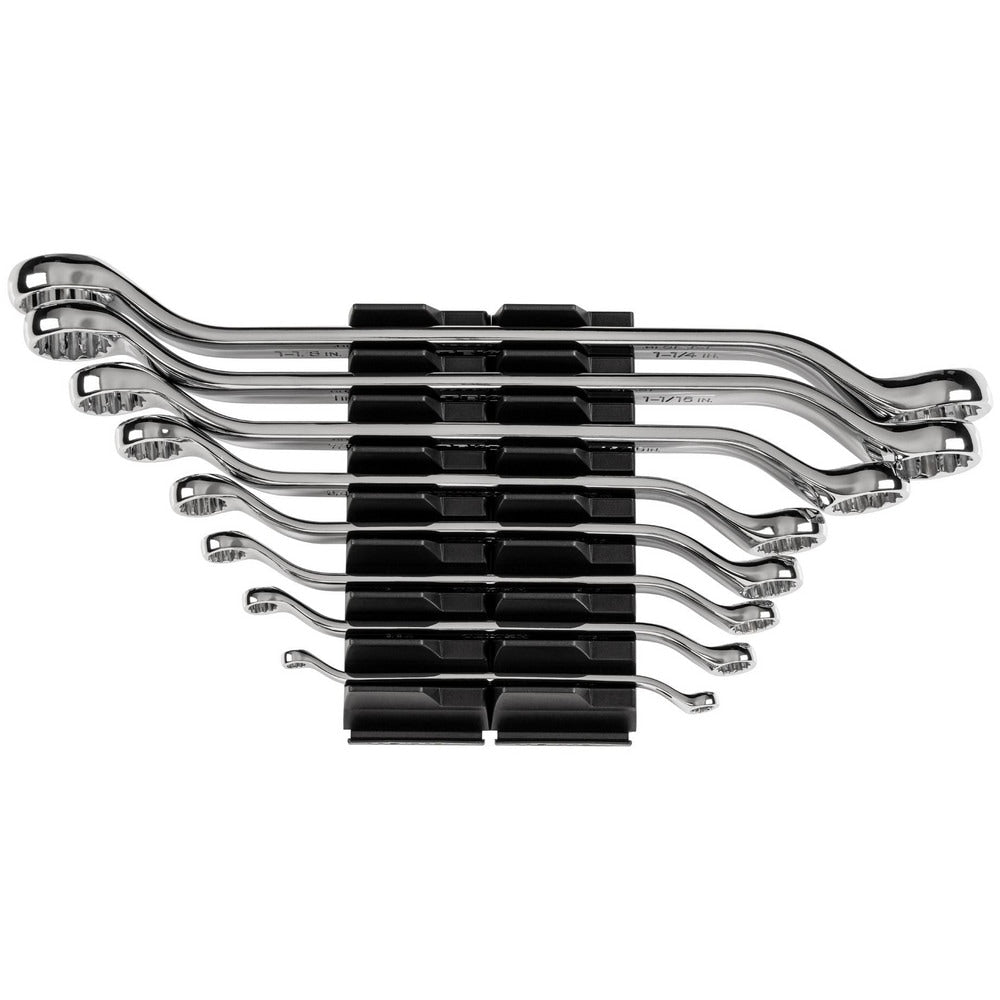 Offset Box End Wrench Set: 8 Pc, Inch