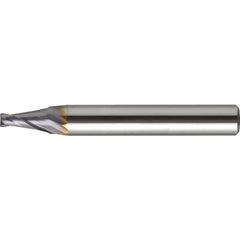 Tapered End Mill: 5 deg Angle per Side, 0.20 mm Small Dia, 0.80 mm LOC, 4 Flute, Square End