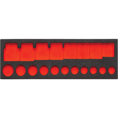 Tool Box Case & Cabinet Inserts; Type: Foam Insert; For Use With: J74106; Material Family: Polyethylene; Width (Inch): 16; Depth (Inch): 5; Height (Inch): 1-1/4; Color: Black/Red; Material: Polyethylene