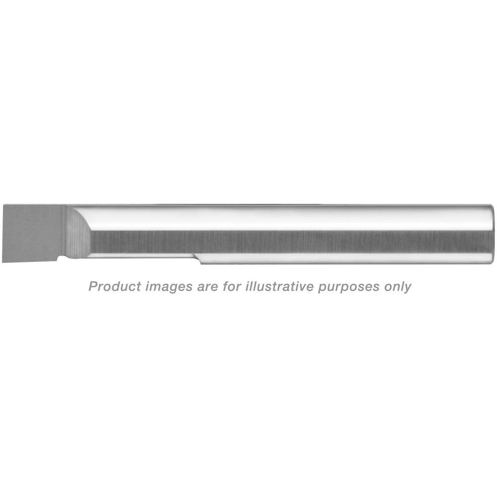 Radial Relief Boring Bar: 0.1550" Min Bore Dia, 3/4" Max Bore Depth, Right Hand, 3/16" Shank Dia, Submicron Solid Carbide