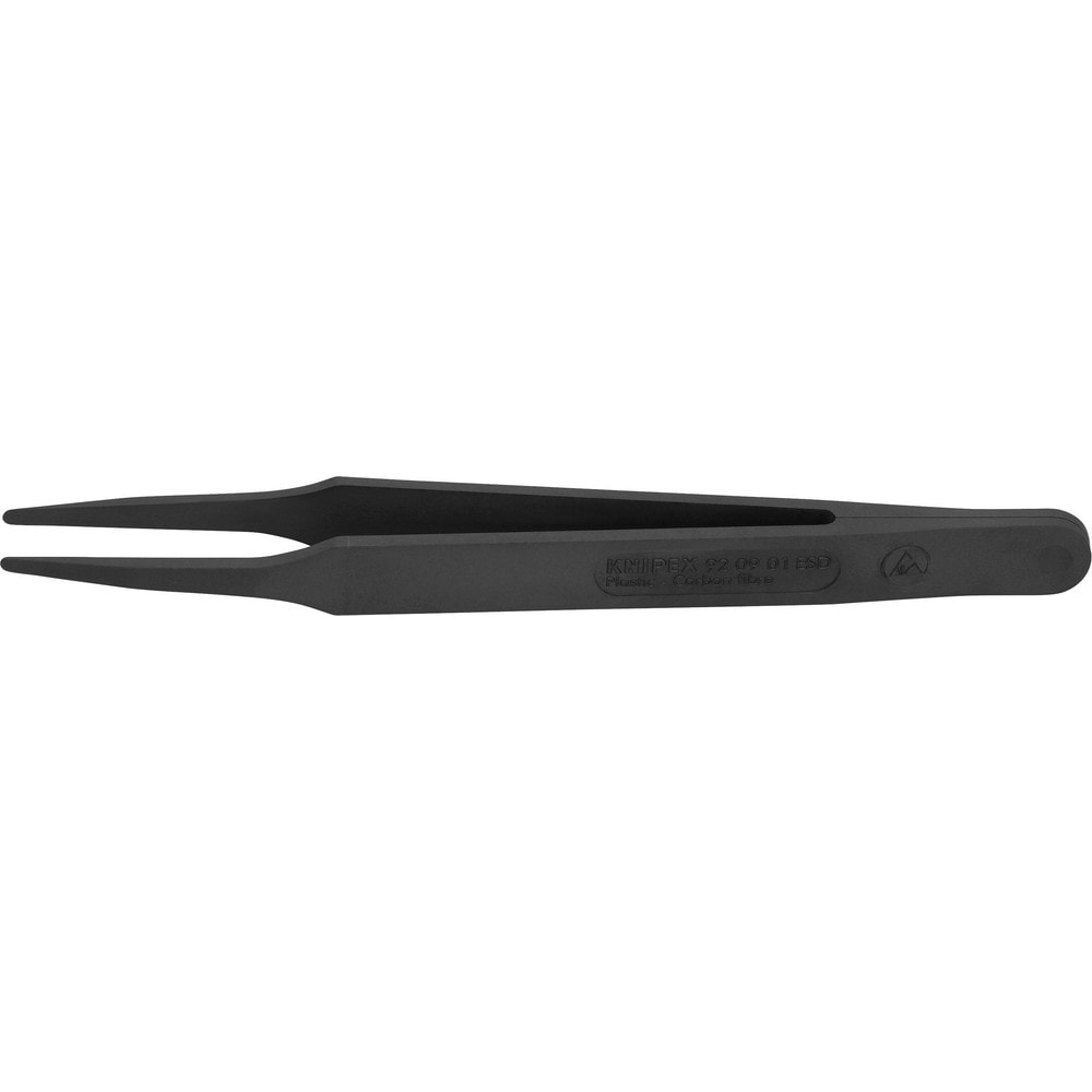 Tweezers; Tweezer Type: ESD Safe; Pattern: Serrated Blunt Tip; Material: Plastic; Tip Type: Blunt; Tip Shape: Round; Overall Length (Inch): 4-1/2; Grip Style: Smooth