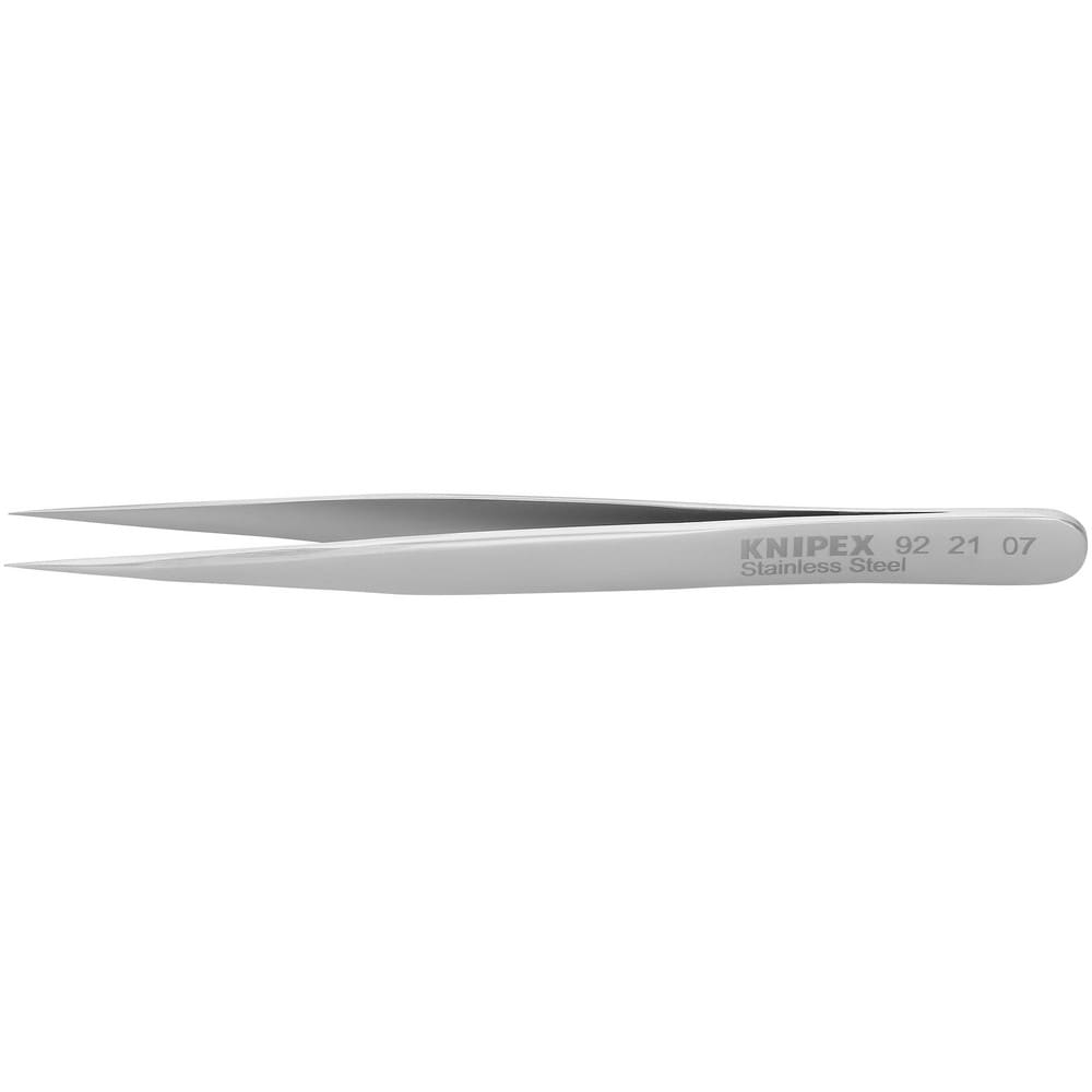 Tweezers; Tweezer Type: Fine Point; Pattern: Smooth Pointed Tip and Serrated Bent Tip; Material: Stainless Steel; Tip Type: Extra Fine; Tip Shape: Pointed; Overall Length (Inch): 4-1/2; Grip Style: Smooth