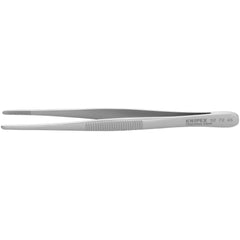 Tweezers; Tweezer Type: Utility; Pattern: Serrated Blunt Tip; Material: Stainless Steel; Tip Type: Blunt; Tip Shape: Pointed; Overall Length (Inch): 5-3/4; Grip Style: Smooth