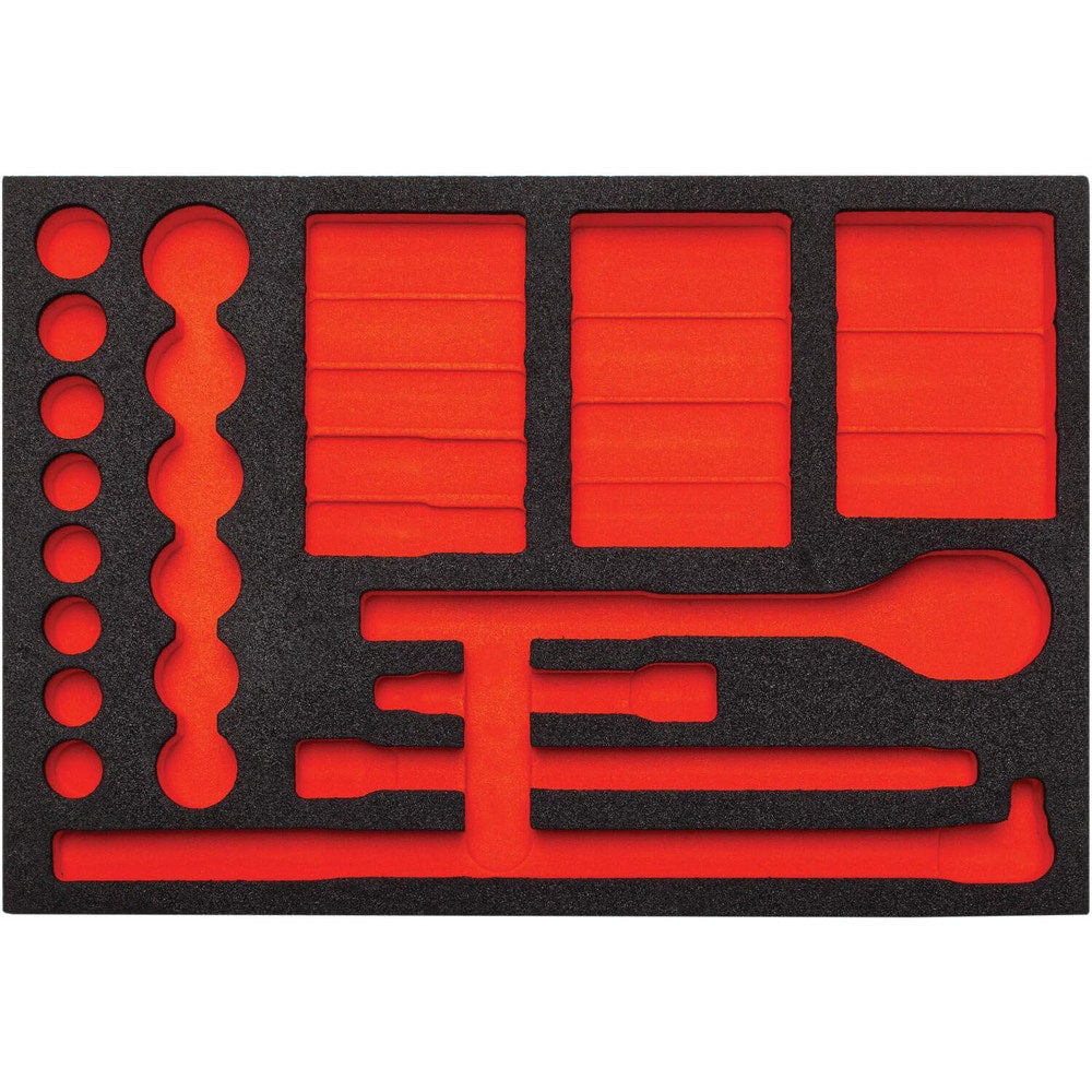 Tool Box Case & Cabinet Inserts; Type: Foam Insert; For Use With: J54126; Material Family: Polyethylene; Width (Inch): 16; Depth (Inch): 11; Height (Inch): 1-1/4; Color: Black/Red; Material: Polyethylene