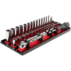 Deep Standard Ratchet&Socket Set Socket Set: 35 Pc, 4 to 15" Socket