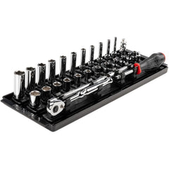 Deep Standard Ratchet&Socket Set Socket Set: 29 Pc, 8 to 19" Socket