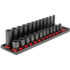 Deep Standard Impact Socket Set Socket Set: 24 Pc, 8 to 19" Socket