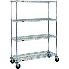 Wire Shelving; Shelving Type: Mobile Wire Shelving; Shelf Type: Adjustable; Adjustment Type: Split Sleeve; Shelf Capacity: 600; Mobility: Mobile; Depth (Inch): 18; Height (Inch): 74; Width (Inch): 72; Wire Shelving Material: Stainless Steel