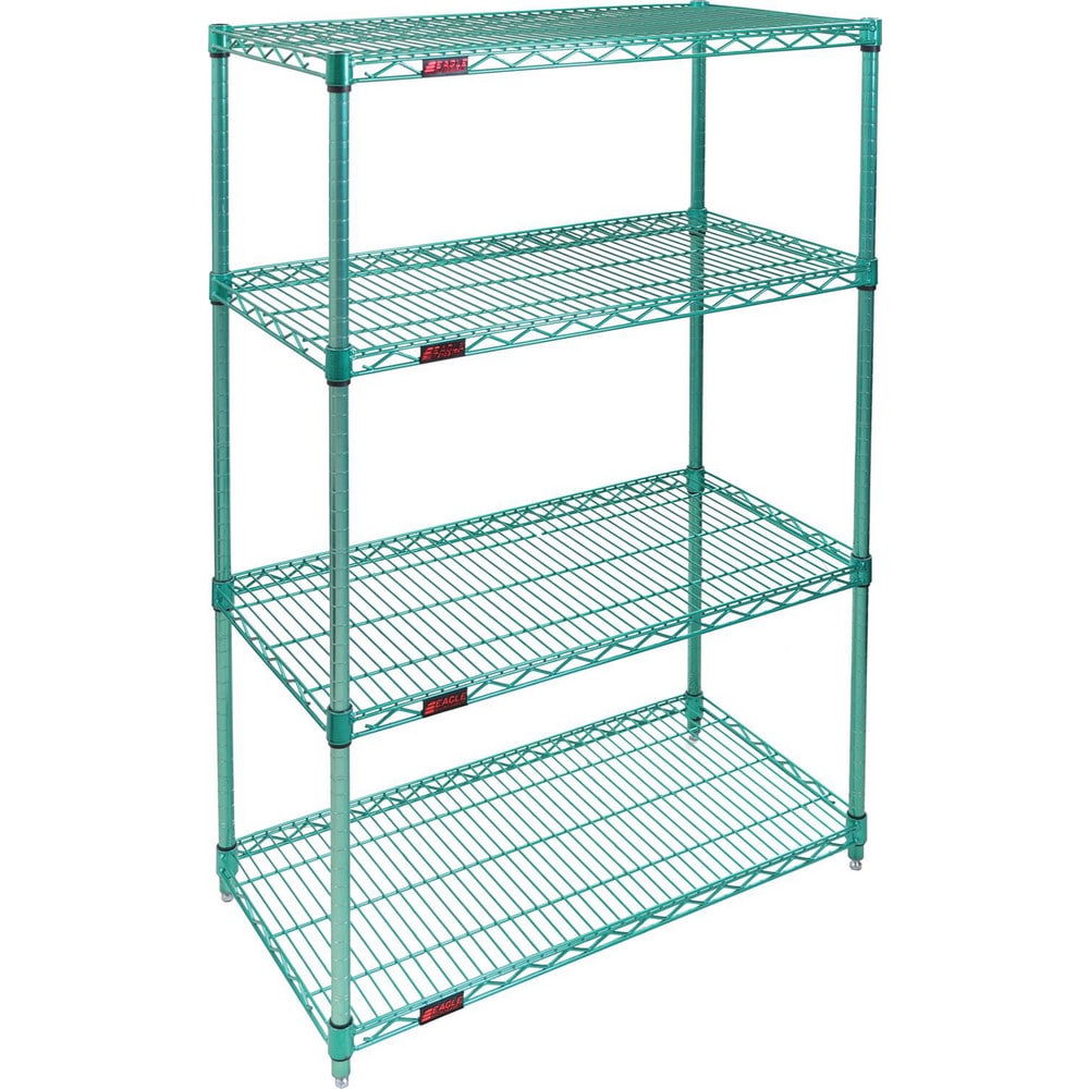 Wire Shelving; Shelving Type: Stationary Wire Shelving; Shelf Type: Adjustable; Adjustment Type: Split Sleeve; Shelf Capacity: 600; Mobility: Stationary; Depth (Inch): 18; Height (Inch): 74; Width (Inch): 60; Wire Shelving Material: Antimicrobial Steel