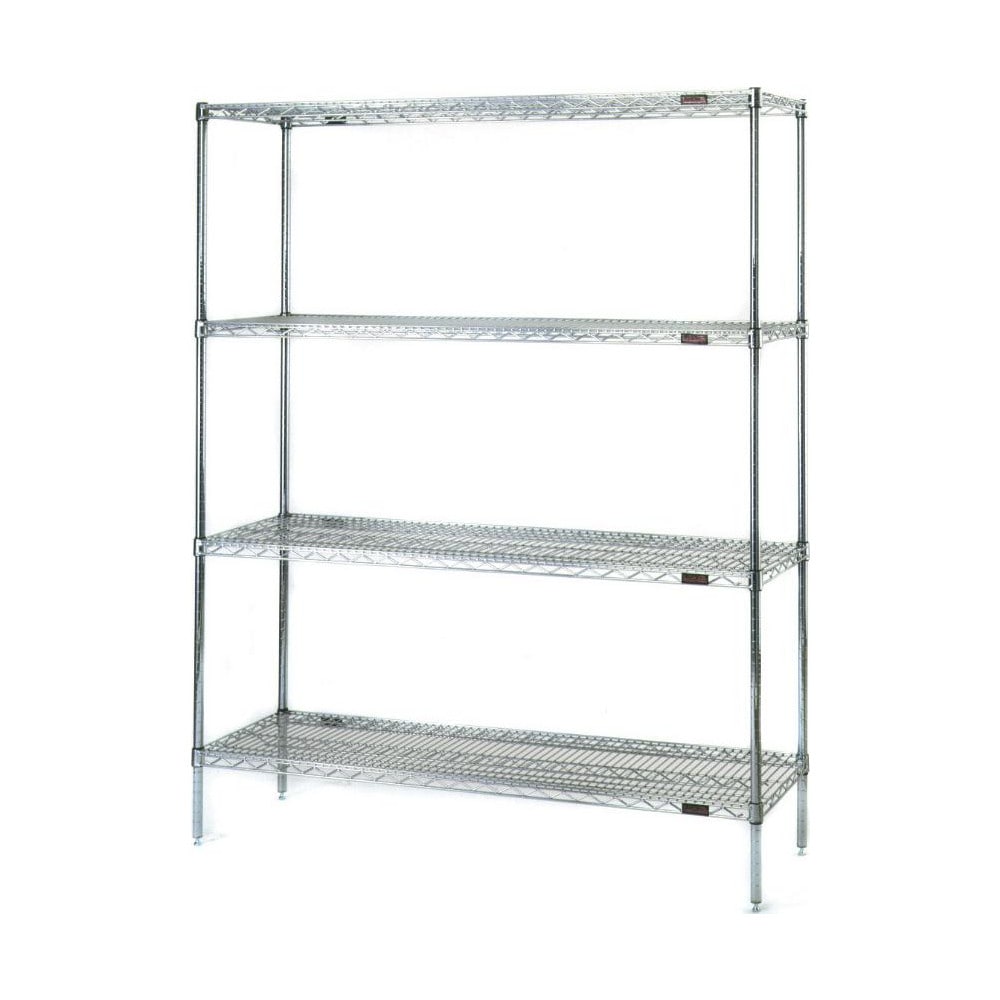 Wire Shelving; Shelving Type: Stationary Wire Shelving; Shelf Type: Adjustable; Adjustment Type: Split Sleeve; Shelf Capacity: 800; Mobility: Stationary; Depth (Inch): 18; Height (Inch): 74; Width (Inch): 36; Wire Shelving Material: Stainless Steel