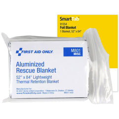 Rescue Blankets; Type: Rescue, Emergency; Material: Aluminum; Overall Length: 52.00; Overall Width: 84; Color: Silver; Container Type: Packet; Unitized Kit Packaging: Yes