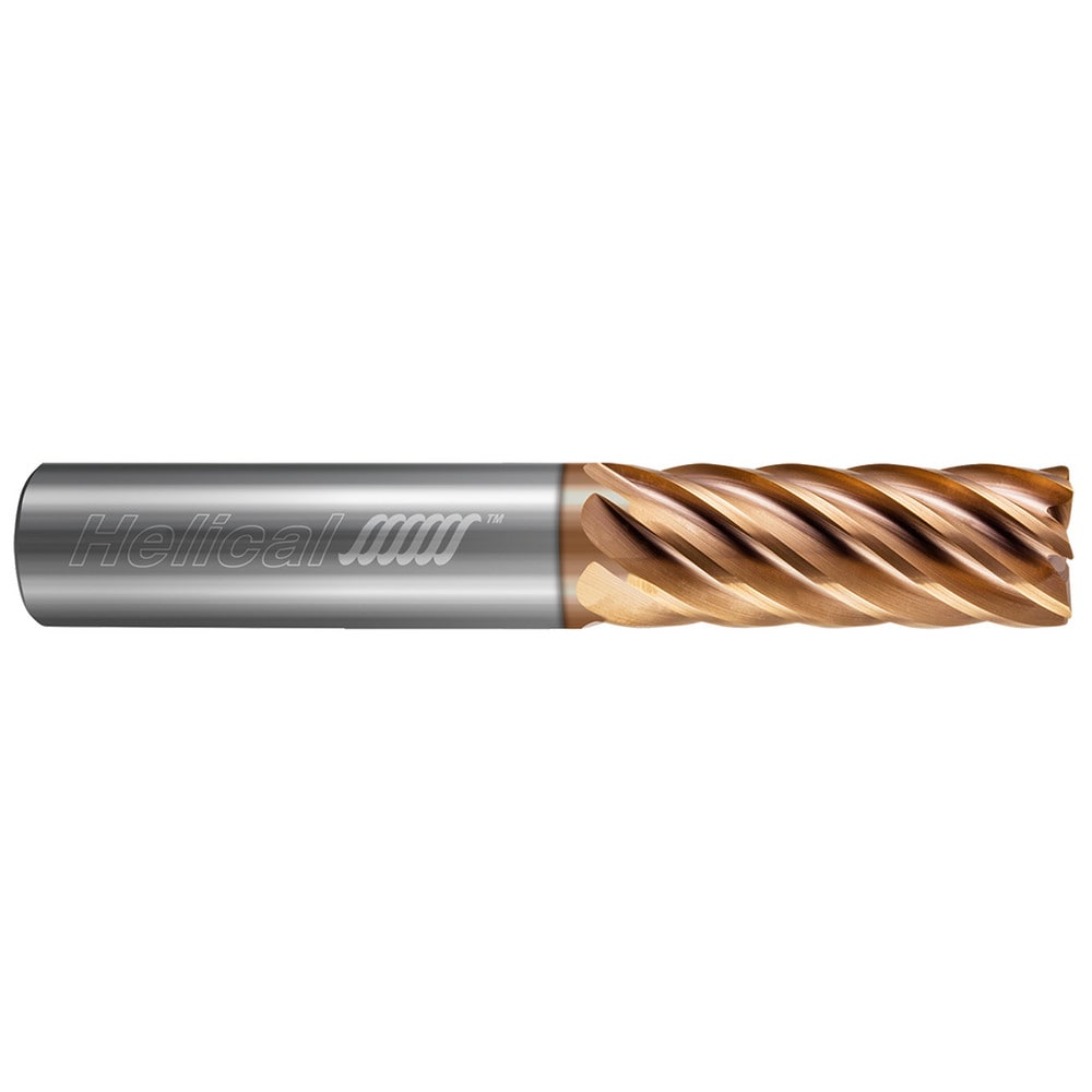 Corner Radius End Mill: 3/16" Dia, 7/16" LOC, 0.0100" Radius, 7 Flute, Solid Carbide