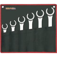 Flare Nut Crowfoot Wrench Set: 6 Pc, Metric