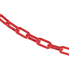 Barrier Rope & Chain; Type: Safety Chain; Snap End Material: Polyethylene, Plastic; Hook Fitting Material: Plastic; Color: Red; Link Type: Straight Link; Rope/ Chain Material: Polyethylene, Plastic