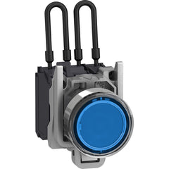 Pilot & Indicator Lights; Pilot Light Type: Press-to-Push Pilot Light; Lamp Type: LED; Light Color: Blue; Voltage: 24.00 V; Overall Diameter: 0.870; Electrical Connection Type: Screw Clamp; Panel Cut-out Diameter: 22 mm