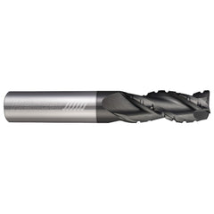 Corner Radius End Mill: 1/2" Dia, 1-5/8" LOC, 0.0300" Radius, 3 Flute, Solid Carbide