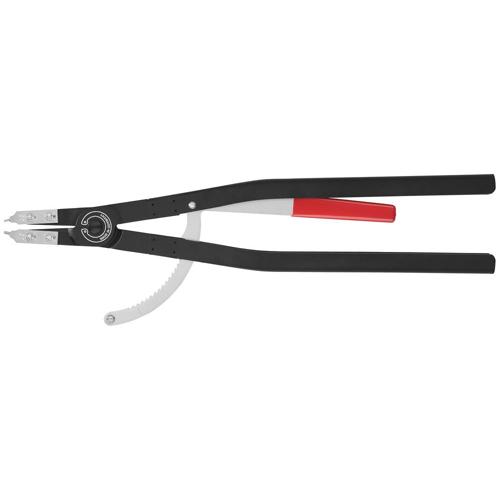 Retaining Ring Pliers; Type: Large Internal Snap Ring Pliers; Tip Angle: 0; Ring Diameter Range (Inch): 4-51/64 to 12; Overall Length (Inch): 22-1/2