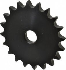 Plate Roller Chain Sprocket: 20 Teeth, 1/2" Pitch, 5/8" Bore Dia