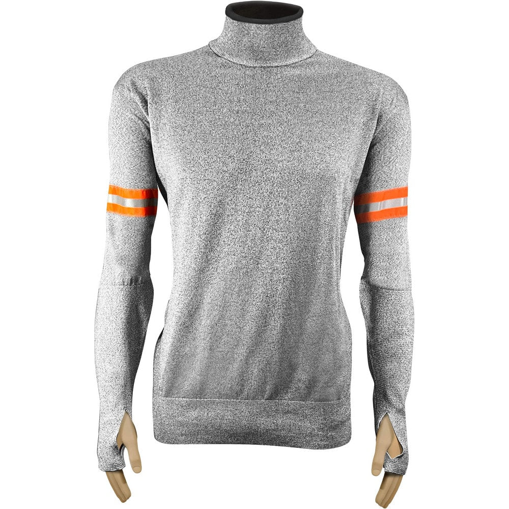 Work Shirt: Cut-Resistant, Long Sleeve, 3X-Large, Olefin, Polyester & Glass, Gray, 0 Pocket