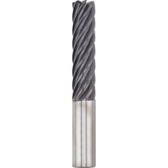 Corner Radius End Mill: 25.00 mm Dia, 75.00 mm LOC, 1.00 mm Radius, 7 Flute, Solid Carbide