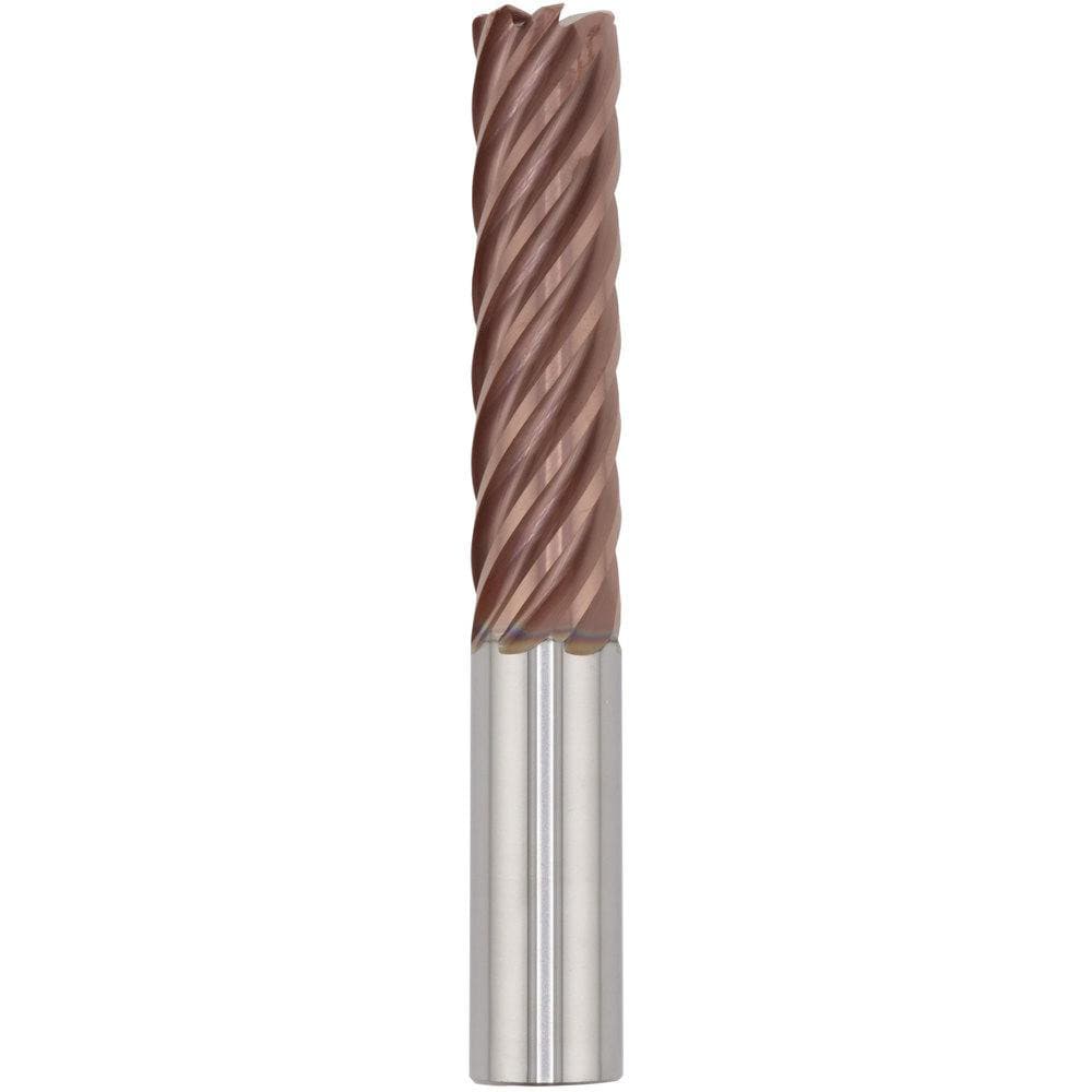 Corner Radius End Mill: 25.00 mm Dia, 75.00 mm LOC, 1.00 mm Radius, 7 Flute, Solid Carbide