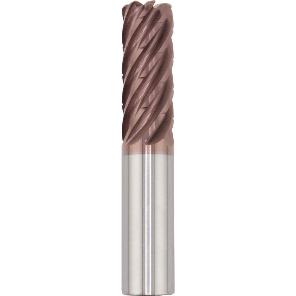 Corner Radius End Mill: 3/4" Dia, 2-1/4" LOC, 0.0600" Radius, 7 Flute, Solid Carbide