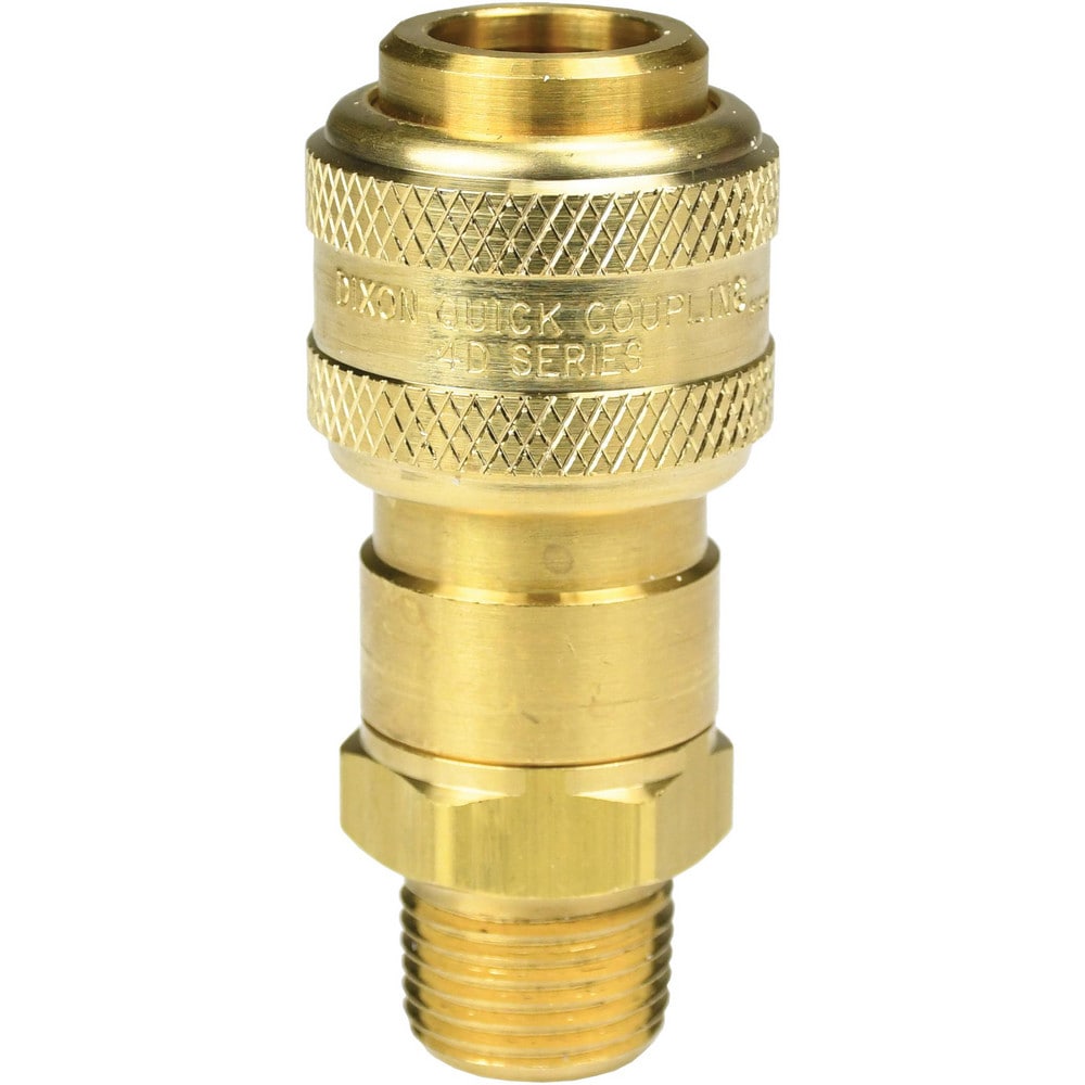 Pneumatic Hose Fittings & Couplings; Fitting Type: Air Hose; Type: Coupler; Coupling Type: Coupler; Interchange Type: Industrial; Thread Type: NPTF; Coupler Size: 0.5; Material: Brass; Thread Standard: Male NPT