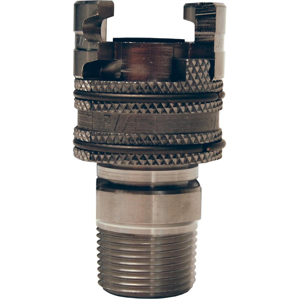 Pneumatic Hose Fittings & Couplings; Fitting Type: Air Hose; Type: Coupler; Coupling Type: Coupler; Interchange Type: Thor Finger-Lock; Thread Type: NPTF; Coupler Size: 0.5; Material: 303 Stainless Steel; Thread Standard: Male NPT