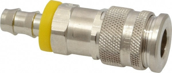 Pneumatic Hose Coupling: 1/4" Body Dia, High Flow Interchange