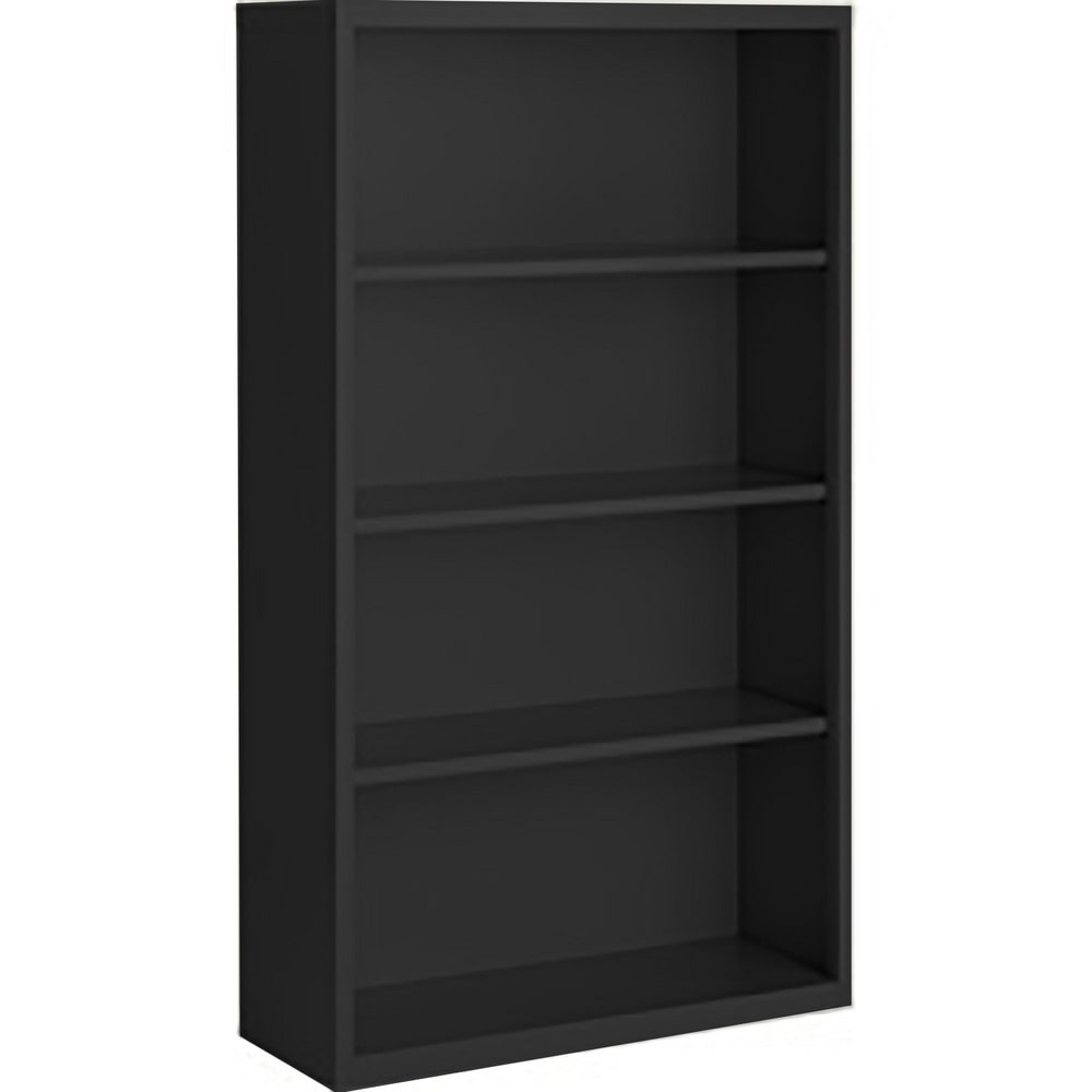 Bookcases; Overall Height: 60; Overall Width: 36; Overall Depth: 13; Material: Steel; Color: Black; Shelf Weight Capacity: 160