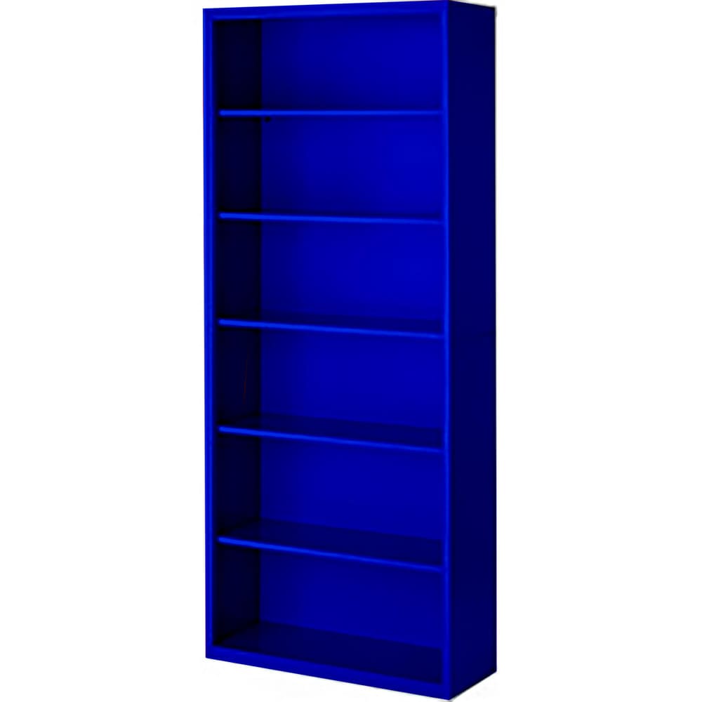 Bookcases; Overall Height: 84; Overall Width: 36; Overall Depth: 18; Material: Steel; Color: Signal Blue; Shelf Weight Capacity: 160