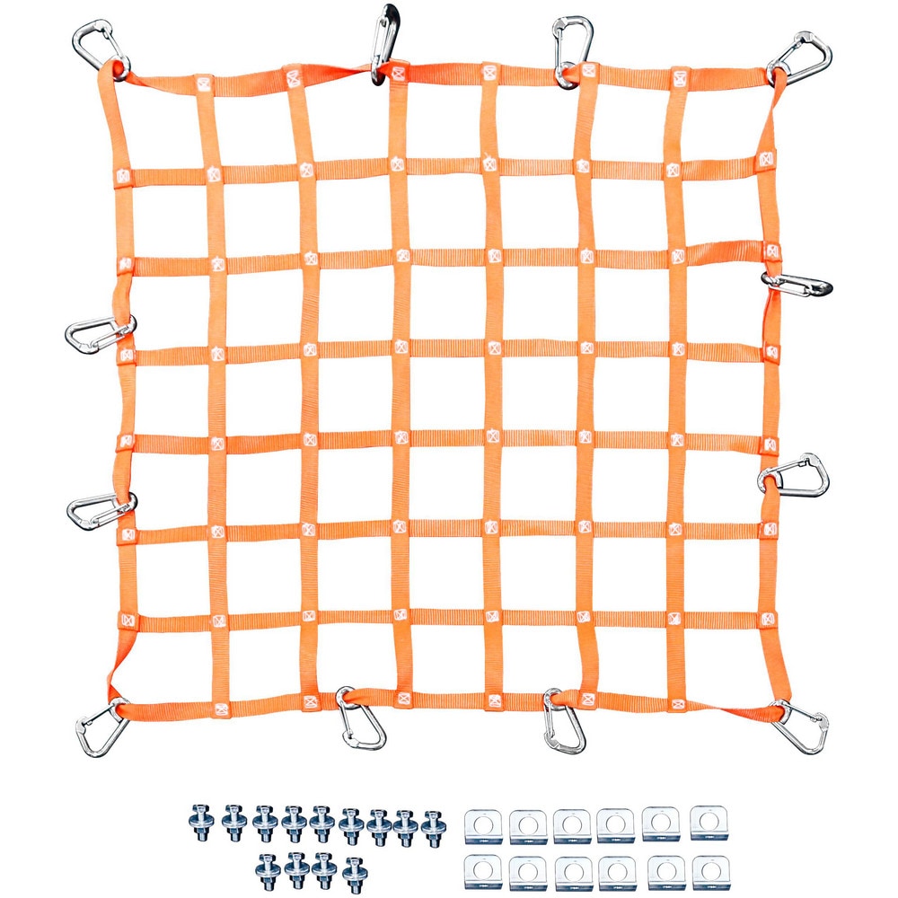 Netting Solutions; Type: Hatch & Confined Safety Net; Width (Feet): 4.00; Mesh Size (Inch): 48 x 60; Color: High Vis Orange