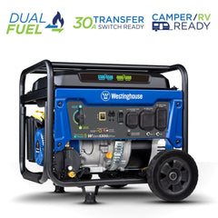 Portable Power Generators; Fuel Type: Gasoline, Propane; Starting Method: Recoil; Running Watts: 5.3; Wattage (kW): 6.6; Starting Watts: 6600 W; Run Time Half Load: 11